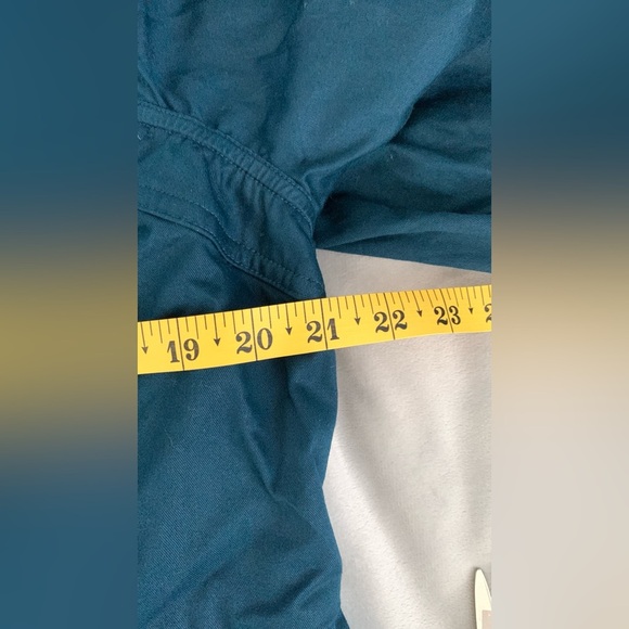 Ava + Viv inky indigo teal square neck puff long sleeve midi dress 2x moody fall - Picture 4 of 5